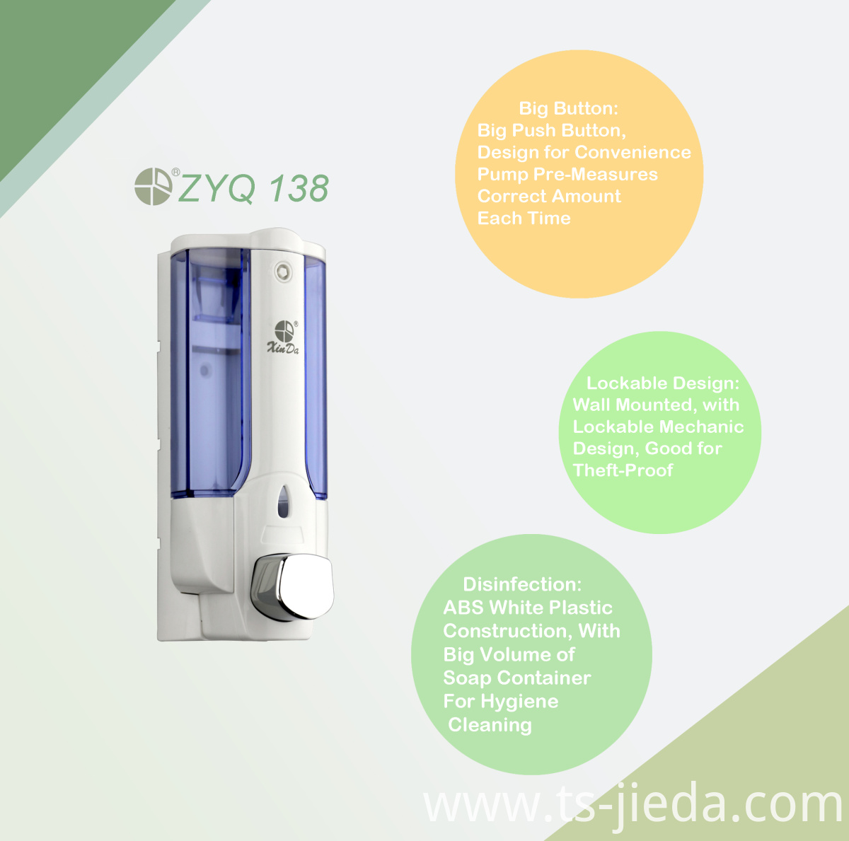 Convenient button plastic structure soap dispenser Convenient button plastic structure soap dispenser